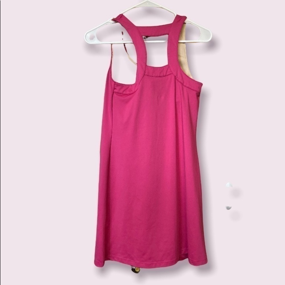 Athleta Racerback Swim Dress Pink Womens Sz XS Strappy Tank.